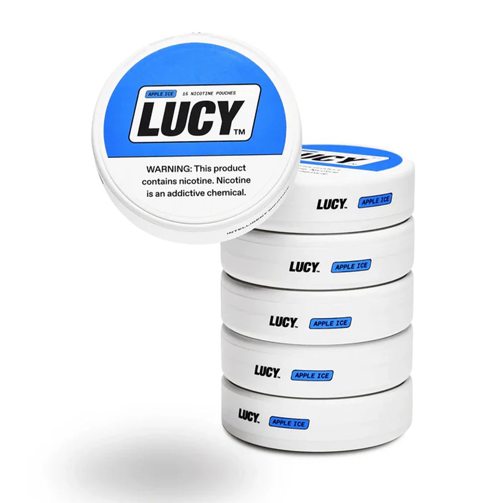 Lucy Nicotine Pouches (15ct Can)(5-Can Pack) apple ice