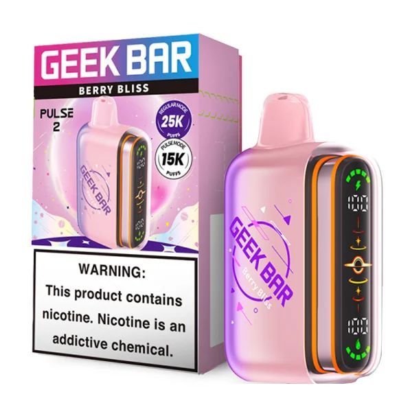 Geek Bar Pulse 2 25K Disposable Hubba Edt. Berry Bliss Hubba with packaging