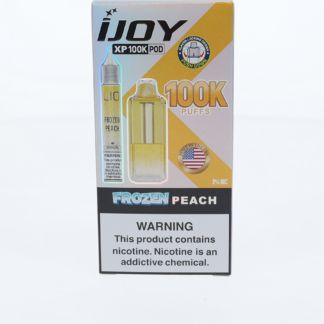 iJoy XP100K Pod Disposable + 15mL (LIQ Salt) frozen peach packaging