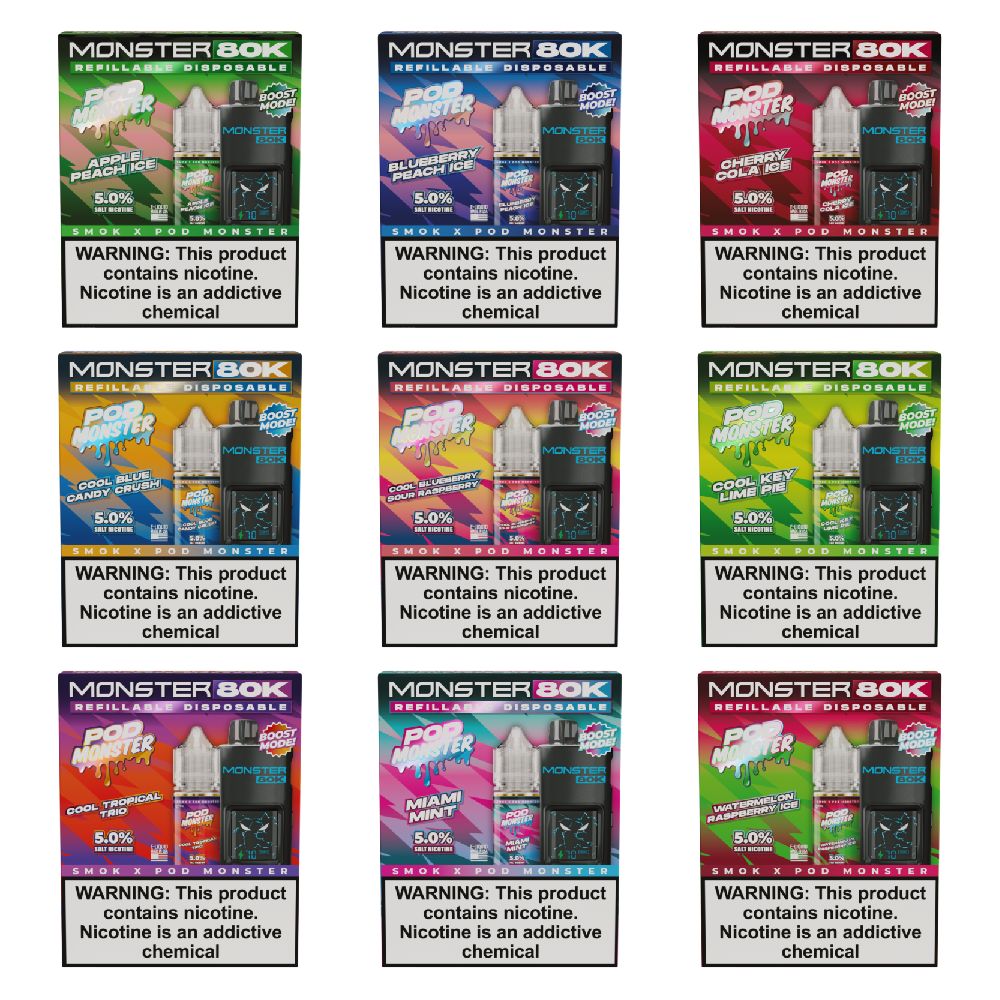 Collab Bundle - SMOK Monster 80K Pod System + POD Monster Salts 30mL thumbnail