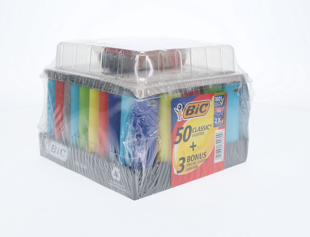 BIC (DSPLY 50pc + 3 BONUS)(Maxi Lighter) with Packaging