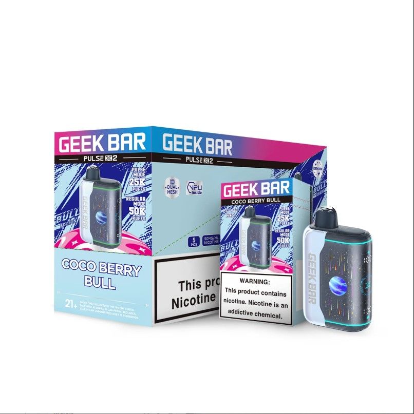Geek Bar Pulse X2 5K Disposable Coco Berry Bull  with packaging
