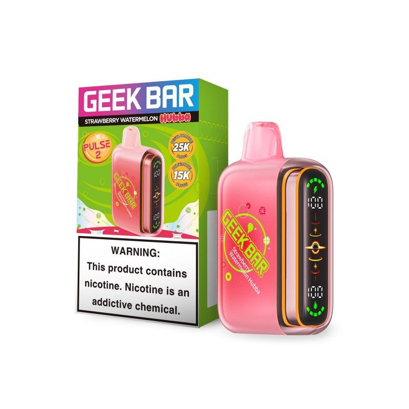 Geek Bar Pulse 2 25K Disposable Hubba Edt. Strawberry Watermelon Hubba with packaging