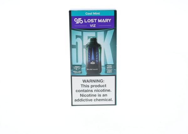Lost Mary VIZ 55K Disposable Cool Mint with packaging