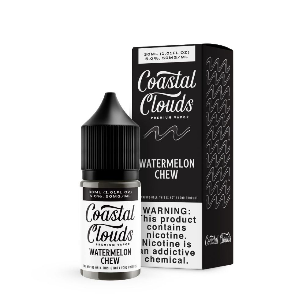 Watermelon Chew Coastal Clouds Salts 30mL 50mg with packaging
