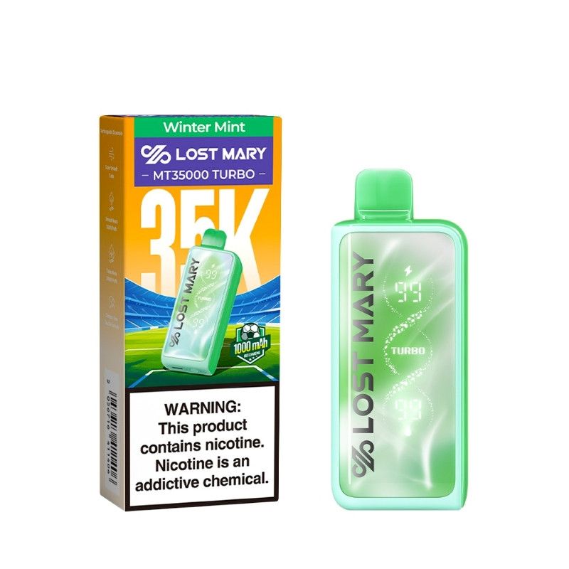 Lost Mary MT35000 Turbo Disposable winter mint with packaging