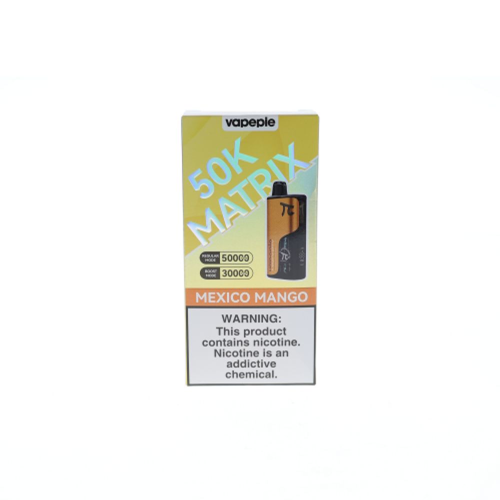 Vapepie Matrix 50K Disposable Mexico Mango with packaging