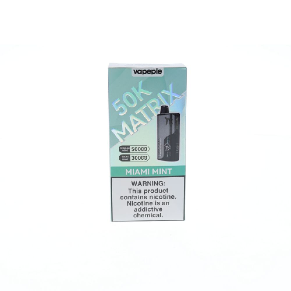 Vapepie Matrix 50K Disposable Miami Mint with packaging