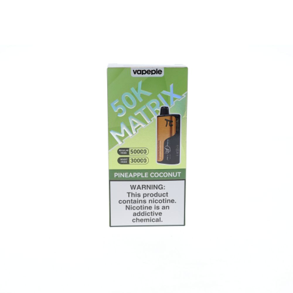 Vapepie Matrix 50K Disposable Pineapple Coconut with packaging