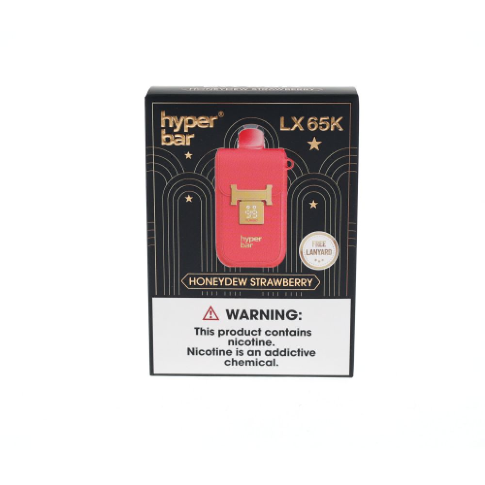Hyper Bar LX65K Disposable Honeydew Strawberry with packaging