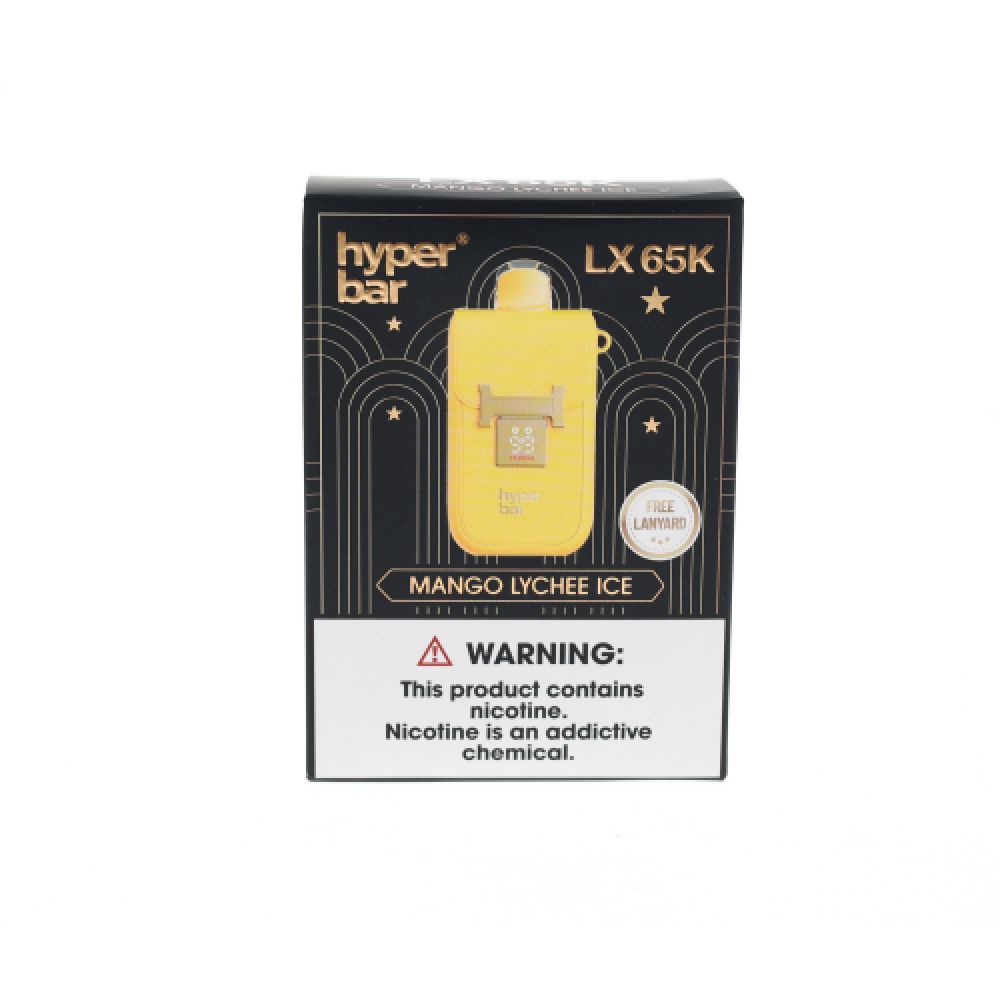 Hyper Bar LX65K Disposable Mango Lychee Ice with packaging