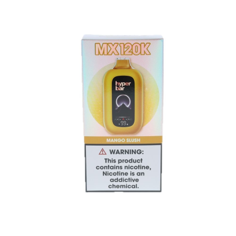 Hyper Bar MX120K Disposable Mango Slush with packaging