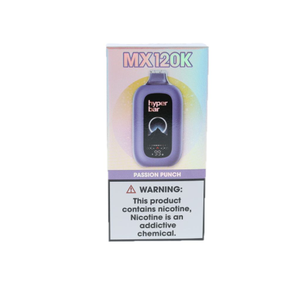 Hyper Bar MX120K Disposable Passion Punch with packaging