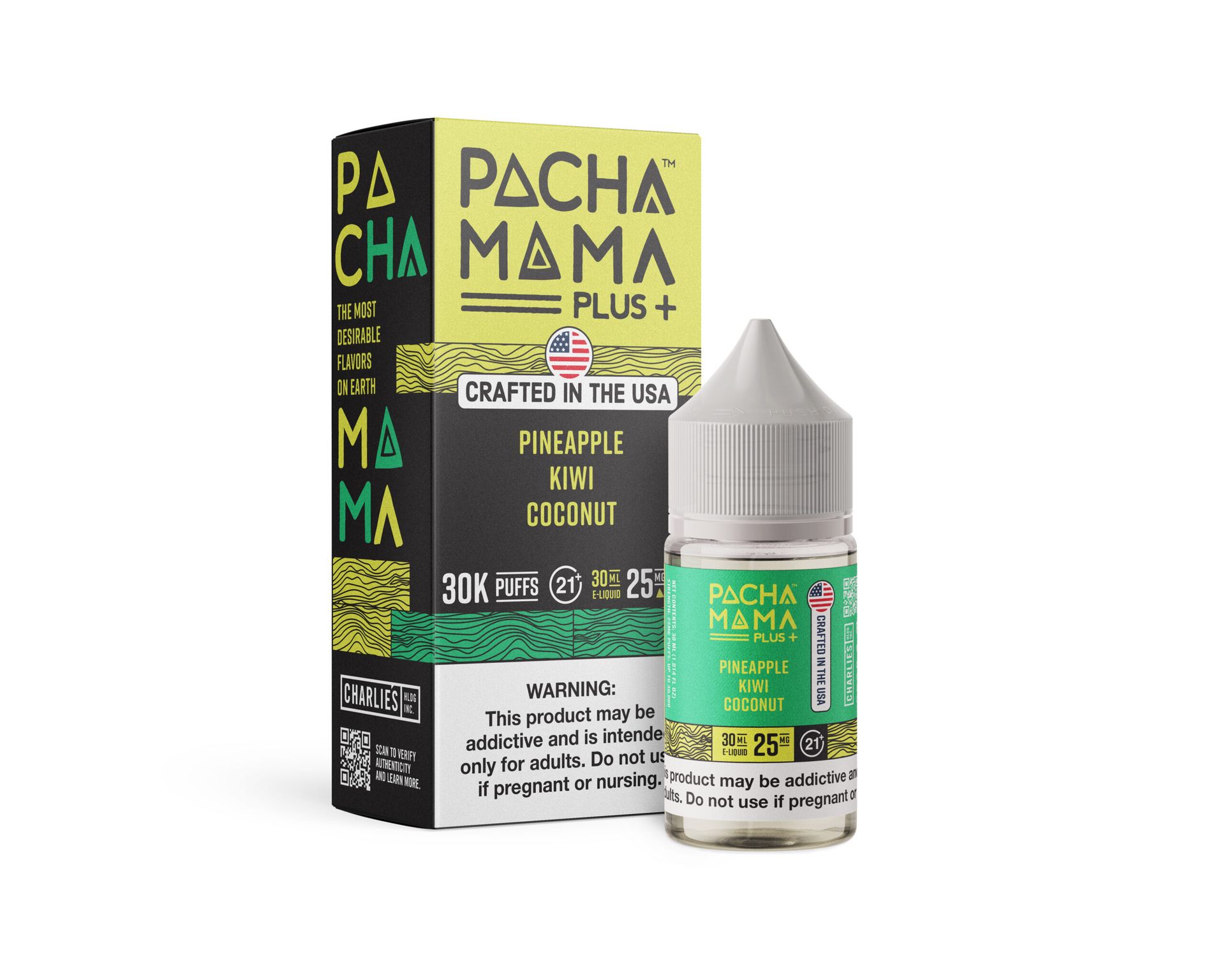 Pineapple Kiwi Coconut Pachamama + Nixodine Salts 30mL with Packaging