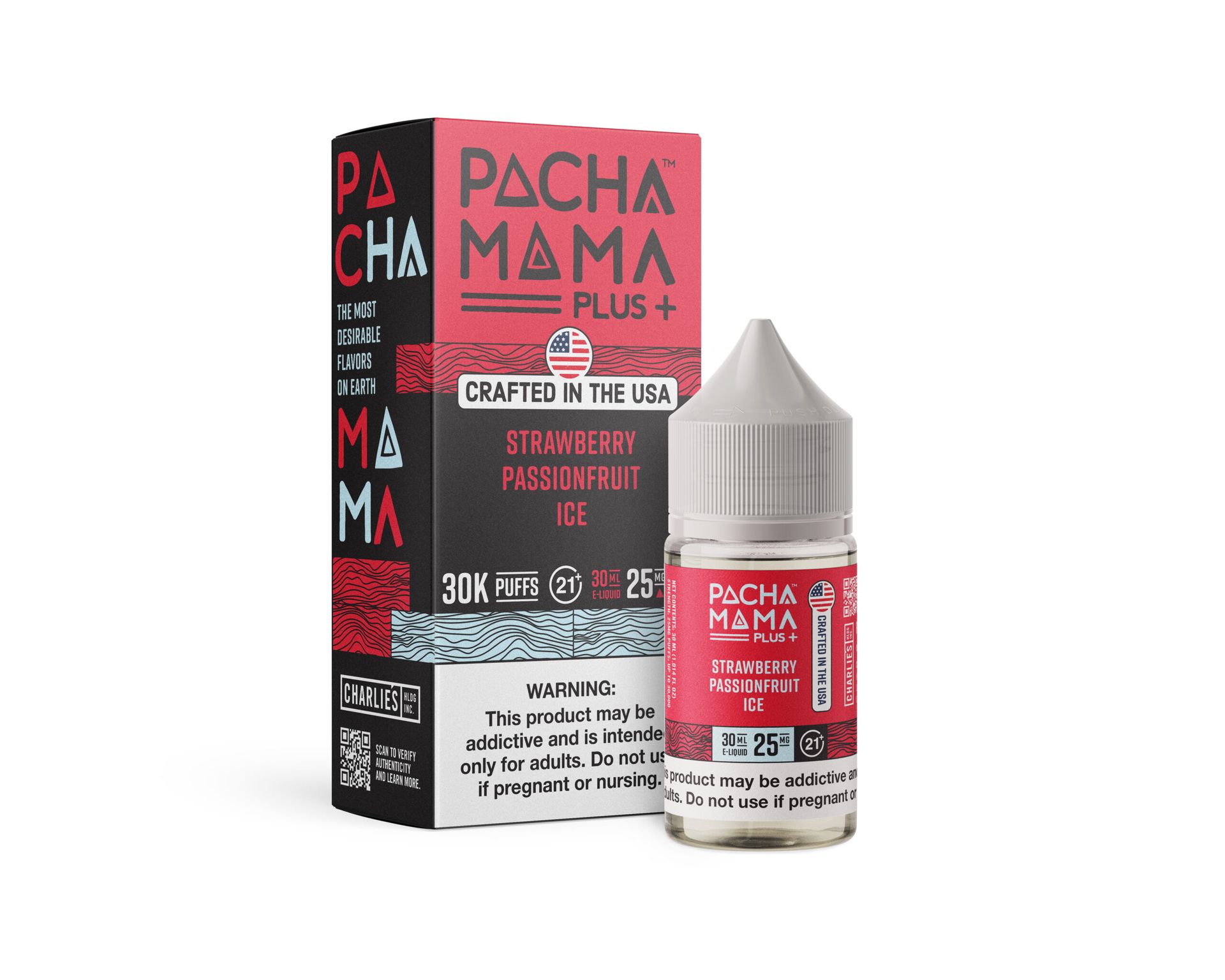 Strawberry Passionfruit Ice Pachamama + Nixodine Salts 30mL with Packaging