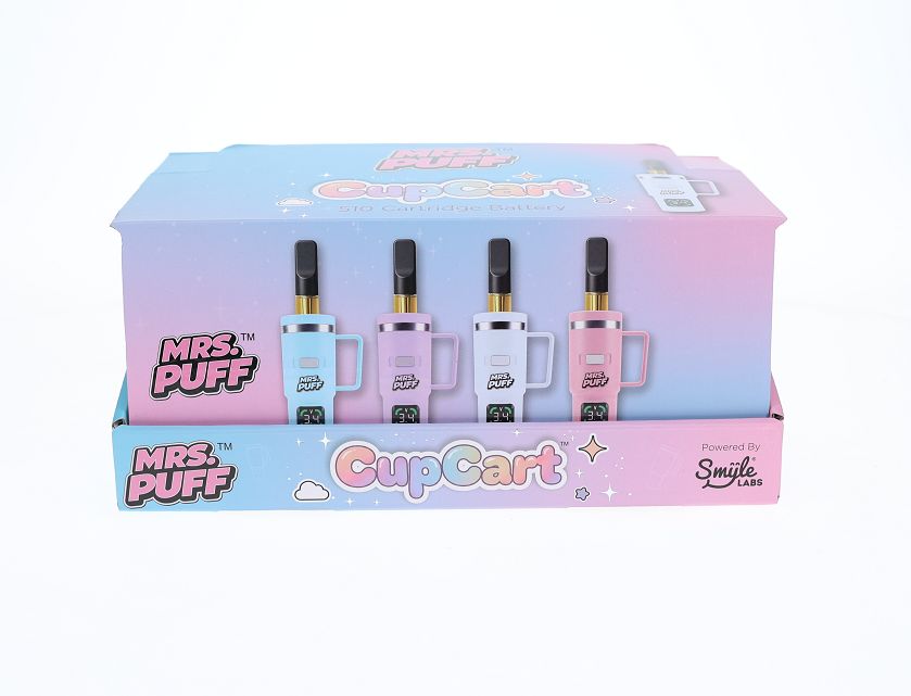 Smyle (510BATT) Mrs. Puff Cup Cart with packaging