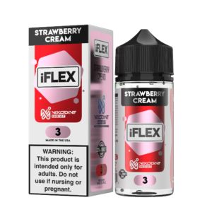 Strawberry Cream Juice Head iFlex Nixodine 100mL 3mg with packaging