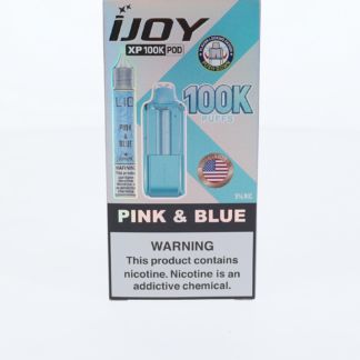 iJoy XP100K Pod Disposable + 15mL (LIQ Salt) pink and blue packaging