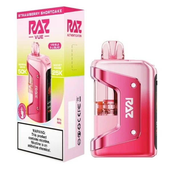 Raz Vue 50K Disposable + Power Dock Strawberry Shortcake with packaging