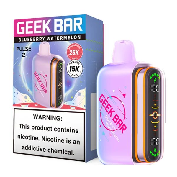 Geek Bar Pulse 2 25K Disposable Hubba Edt. Blueberry Watermelon Hubba with packaging