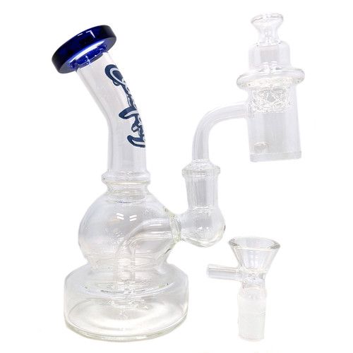 Dogg Lbs (Water Pipe) DLWP0027-0028 Everyday 6.5" Mini Rig Bubble Box Set blue