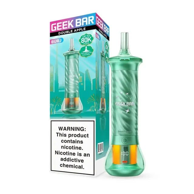 Geek Bar Burj 80K Disposable Double Apple with packaging
