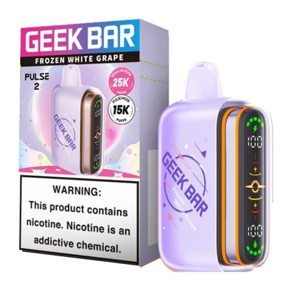 Geek Bar Pulse 2 25K Disposable Hubba Edt. Frozen White Grape Hubba with packaging