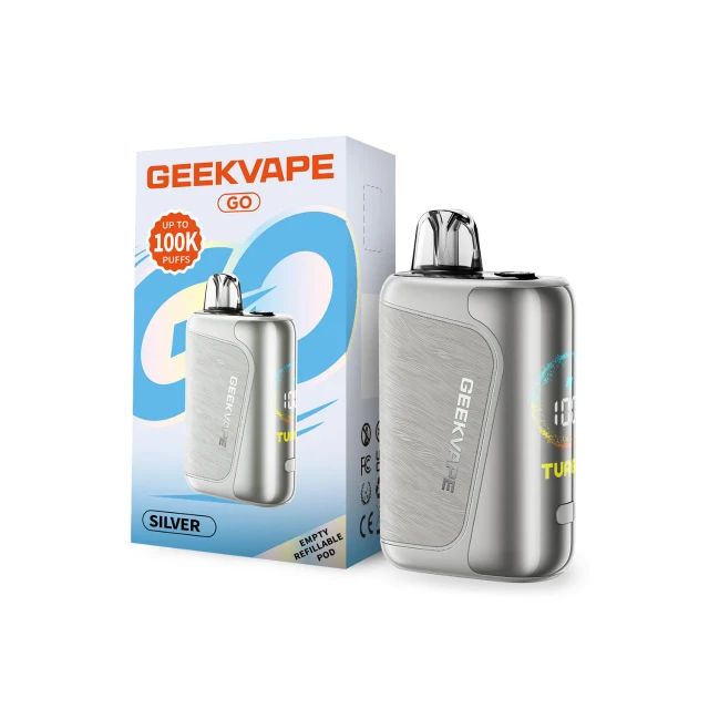 Geekvape Go Pod System Silver with packaging