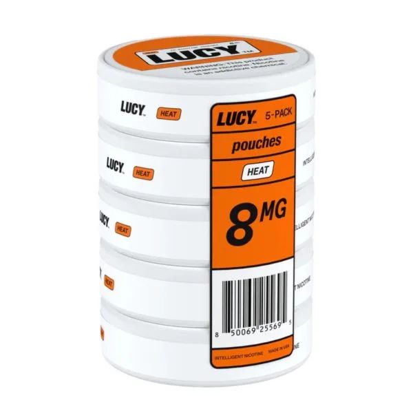 Lucy Nicotine Pouches (15ct Can)(5-Can Pack) heat 8mg