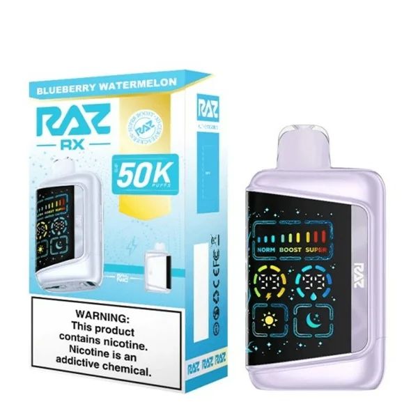 RAZ RX Disposable Dew Edt. blueberry watermelon with packaging