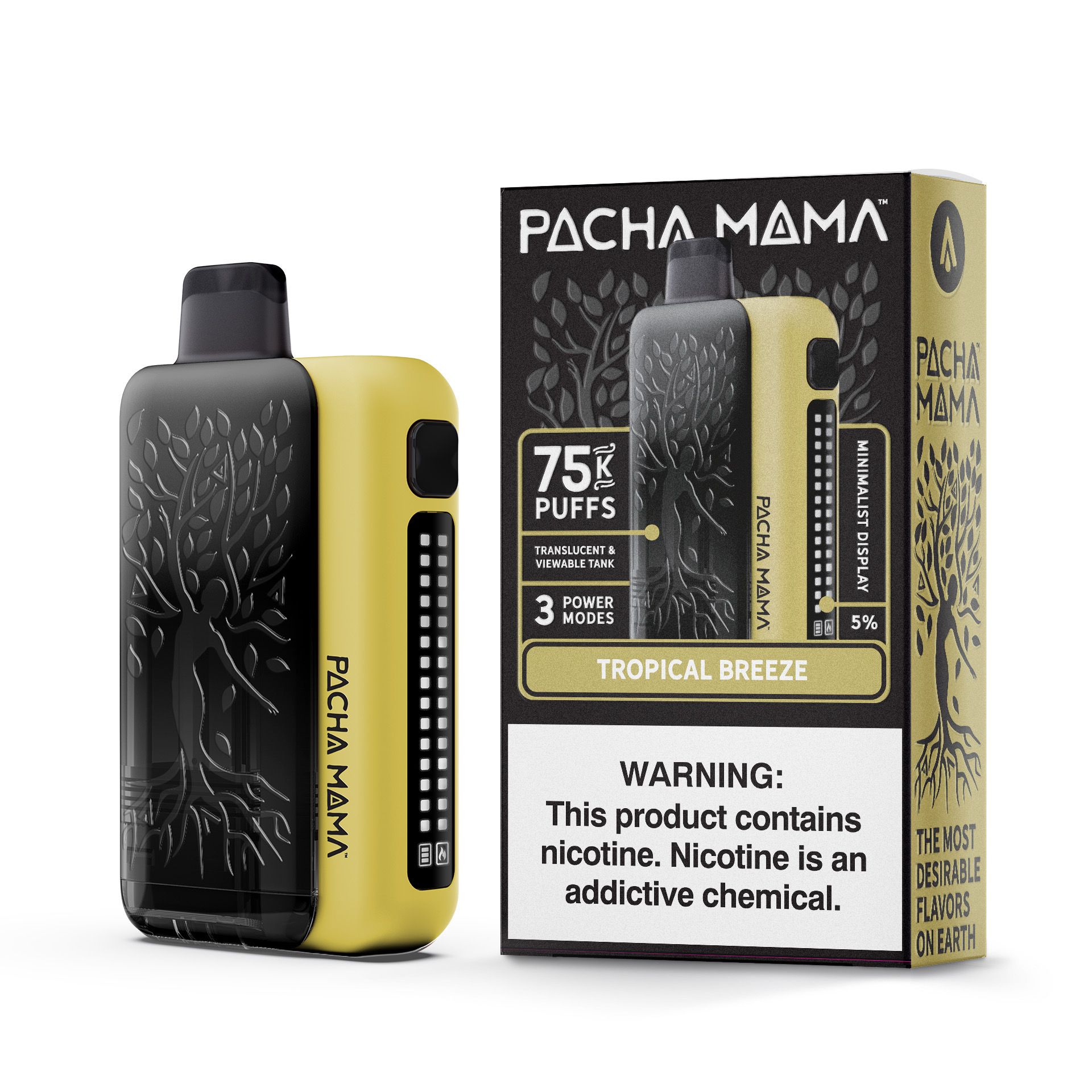 Pachamama 75k Disposable Tropical Breeze with packaging