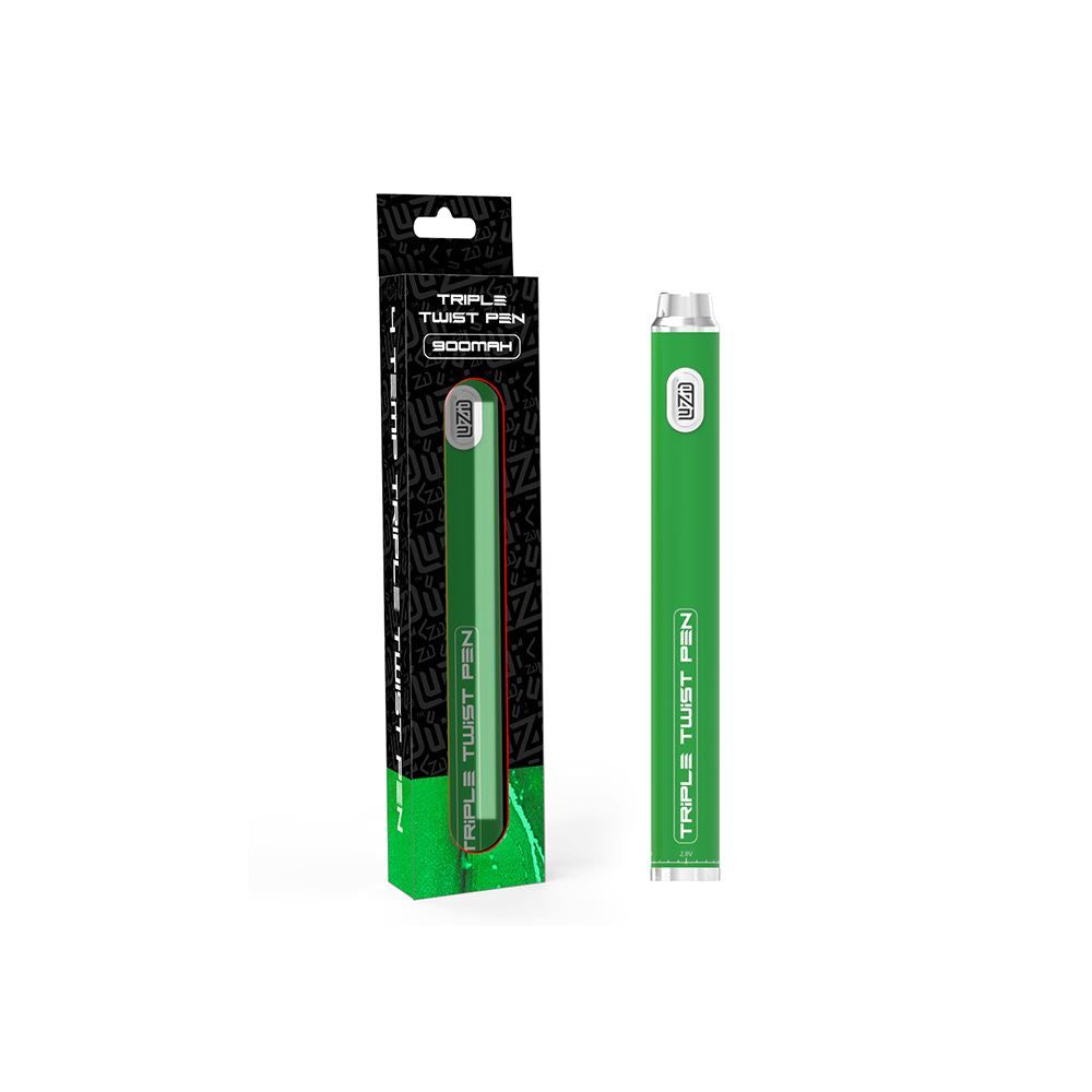 Luzid Triple Twist 510 Battery 900mAh (10pc Display )Green with packaging