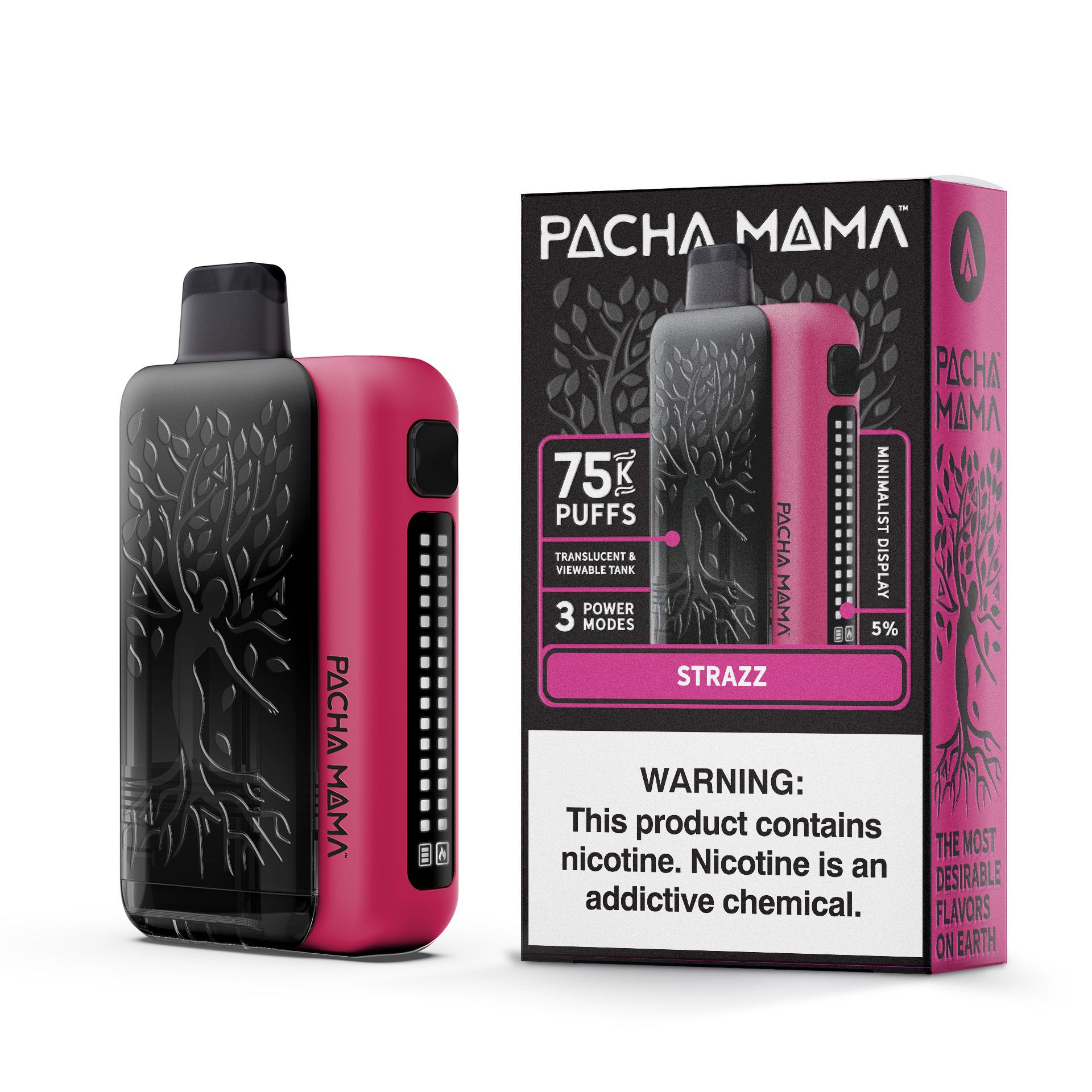 Pachamama 75k Disposable Strazz with packaging