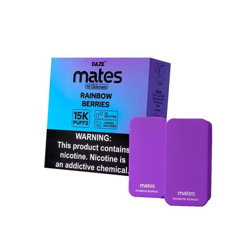 7Daze ClickMates 15K Disposable Prefilled Pod Rainbow Berries with Packaging