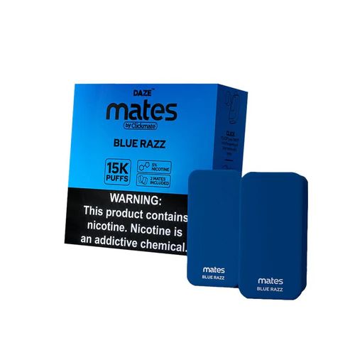 7Daze ClickMates 15K Disposable Prefilled Pod Blue Razz with Packaging