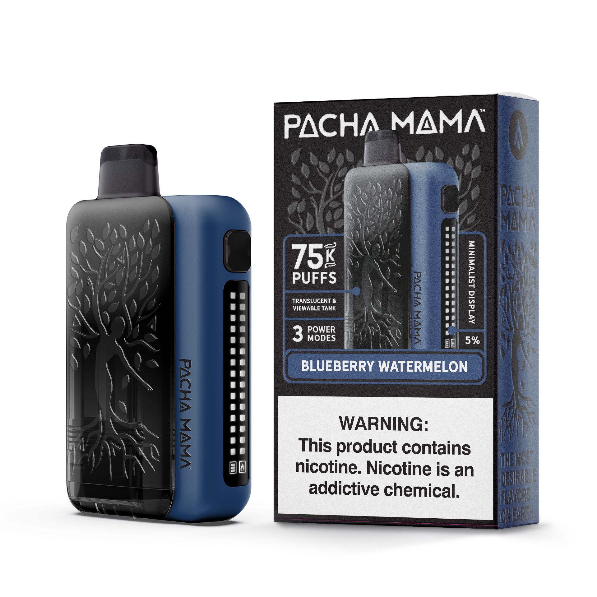 Pachamama 75k Disposable Blueberry Watermelon with packaging