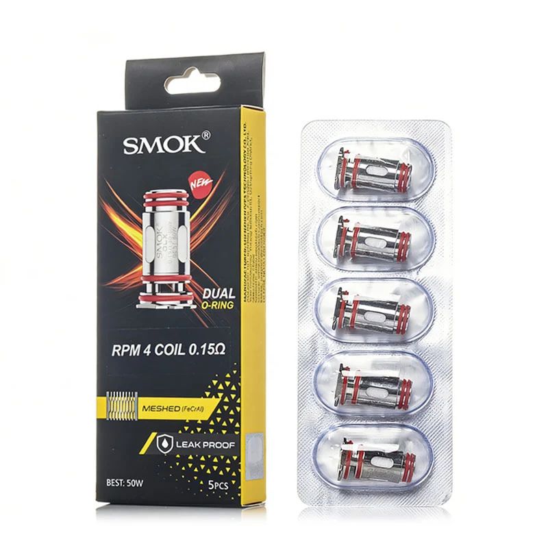 SMOK RPM 4 Replacement Coils (5-Pack) 0.15ohm with packaging