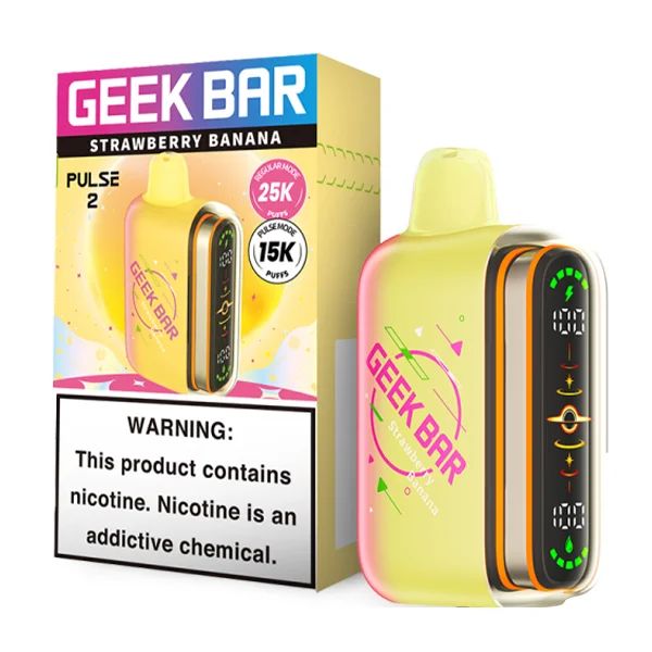 Geek Bar Pulse 2 25K Disposable Hubba Edt. Strawberry Banana Hubba with packaging