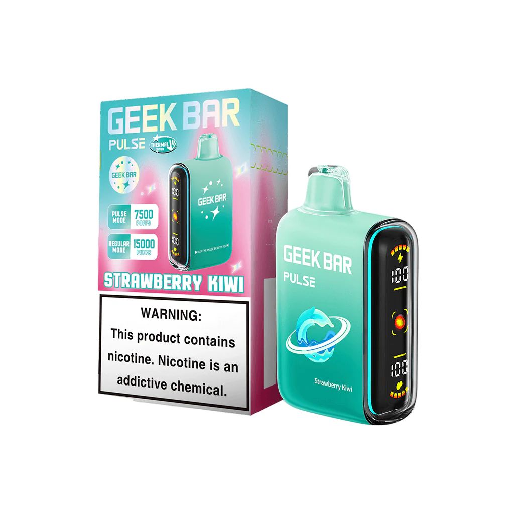 Geek Bar Pulse Disposable Strawberry Kiwi with packaging