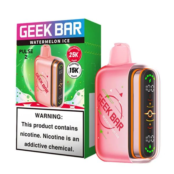 Geek Bar Pulse 2 25K Disposable Hubba Edt. Watermelon Ice Hubba with packaging