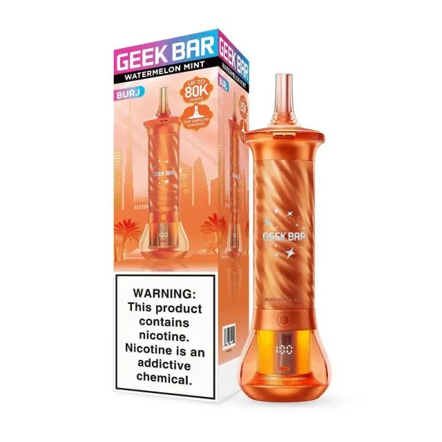 Geek Bar Burj 80K Disposable Watermelon Mint with packaging