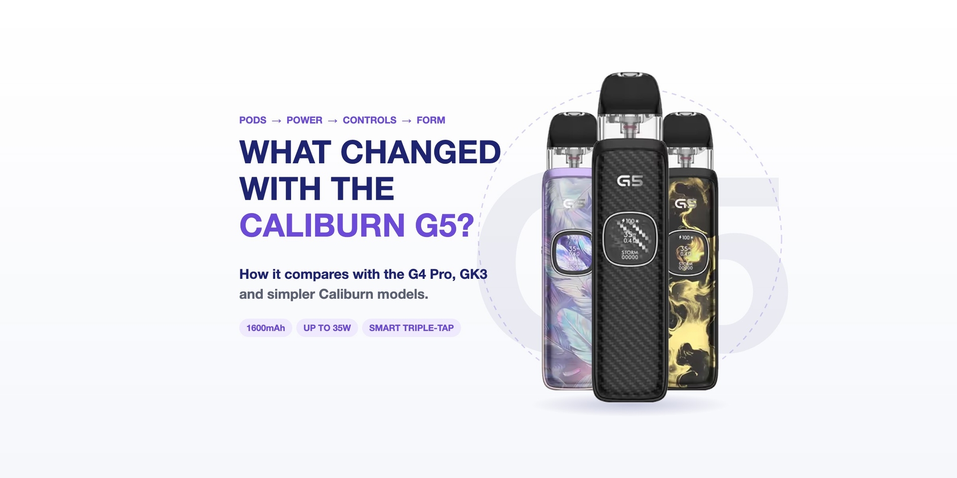 How Is the Caliburn G5 Different From Older Caliburn Vapes?