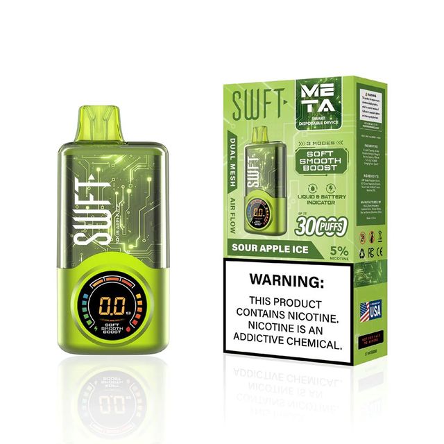 SWFT Meta 30,000 puff high-capacity disposable vape with 24mL e-liquid