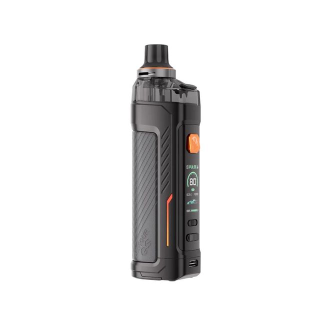 Vaporesso Armour GS pod system in black with TFT screen and airflow control, available at Flawless Vape Shop